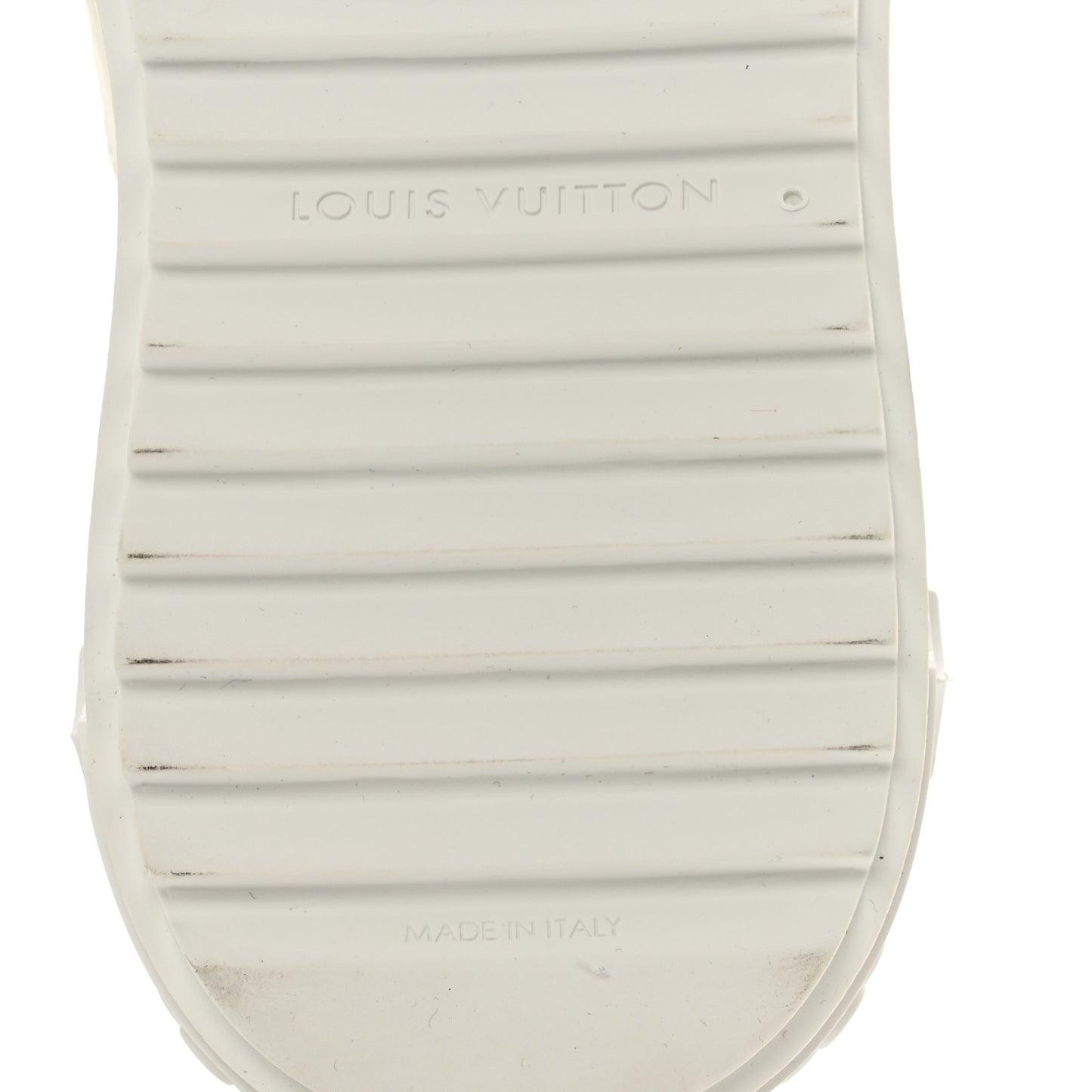 Lambskin Embossed Monogram Time Out Sneakers 36 White