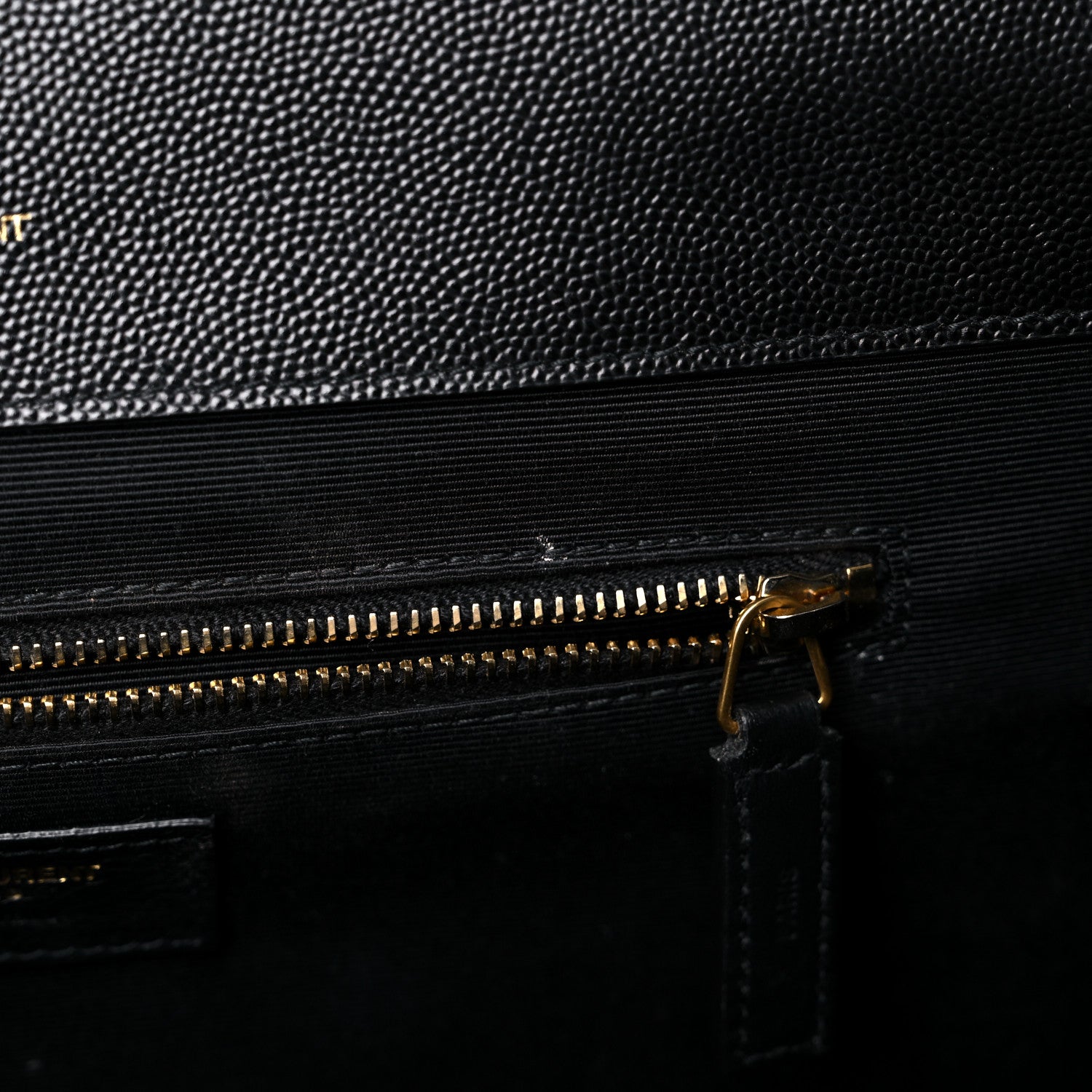Saint Laurent Grain De Poudre Textured Mixed Matelasse Large Triquilt Monogram Satchel Black 11 of 14