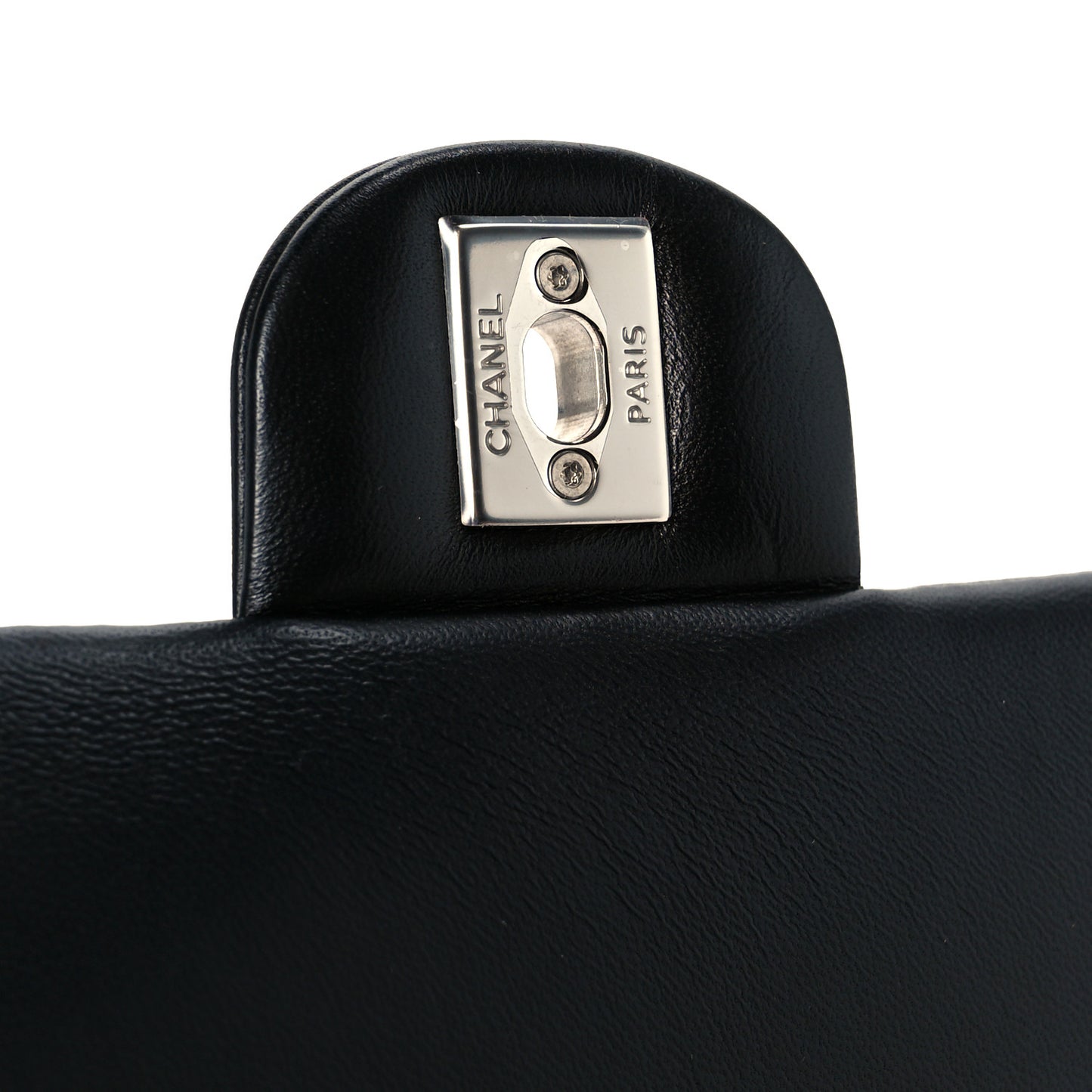 Lambskin Quilted Mini Rectangular Flap Black