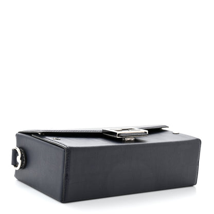 Fendi Vitello King FF Lines Embossed Baguette Soft Trunk Midnight 4 of 10