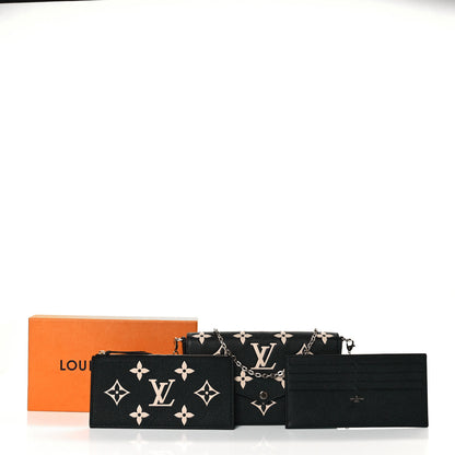 Louis Vuitton Empreinte Monogram Giant Felicie Pochette Black Beige 9 of 9