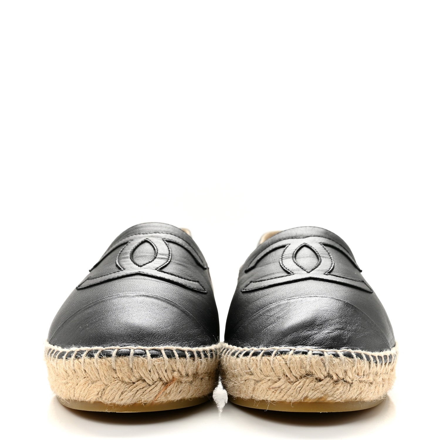 Chanel Lambskin CC Espadrilles 41 Black 3 of 9