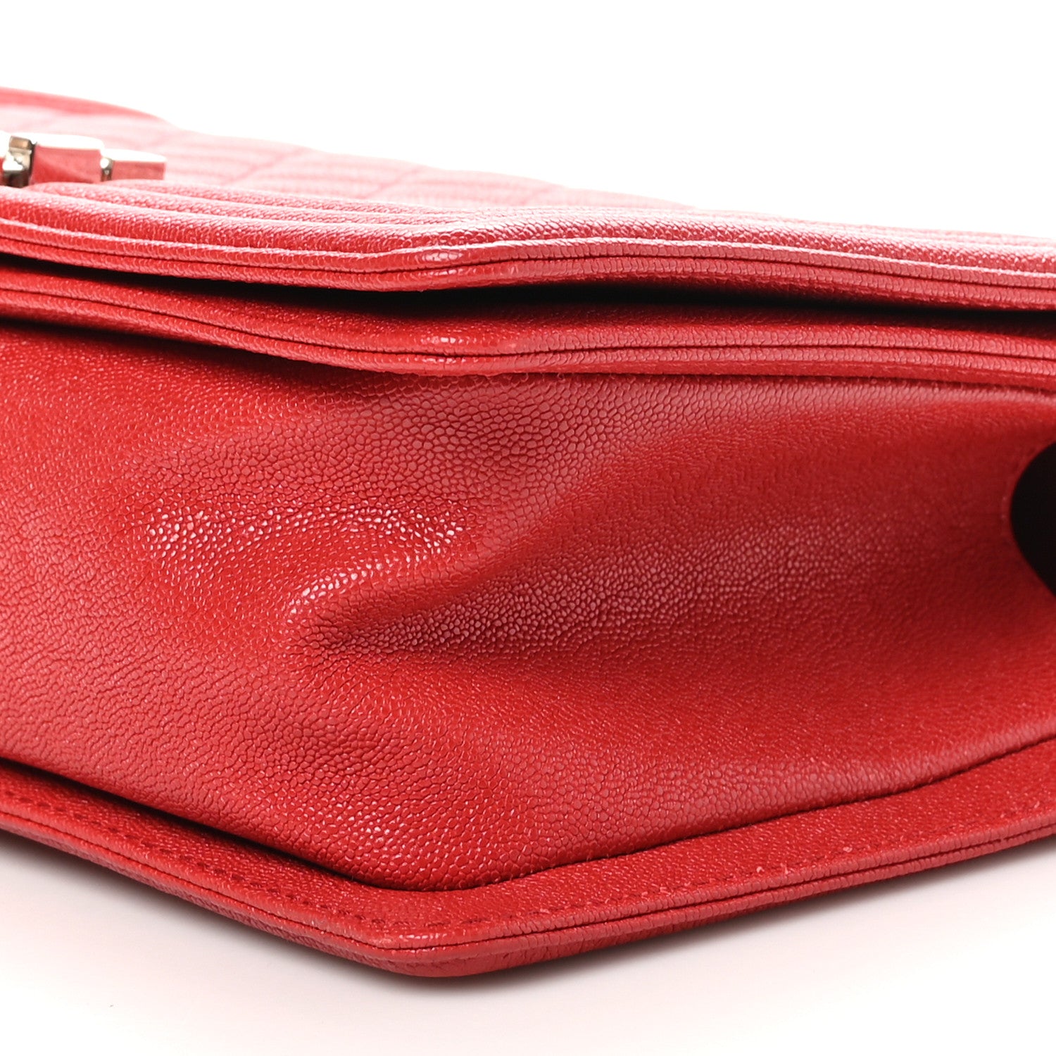 Chanel Caviar Quilted Medium Boy Flap Red 10 of 10