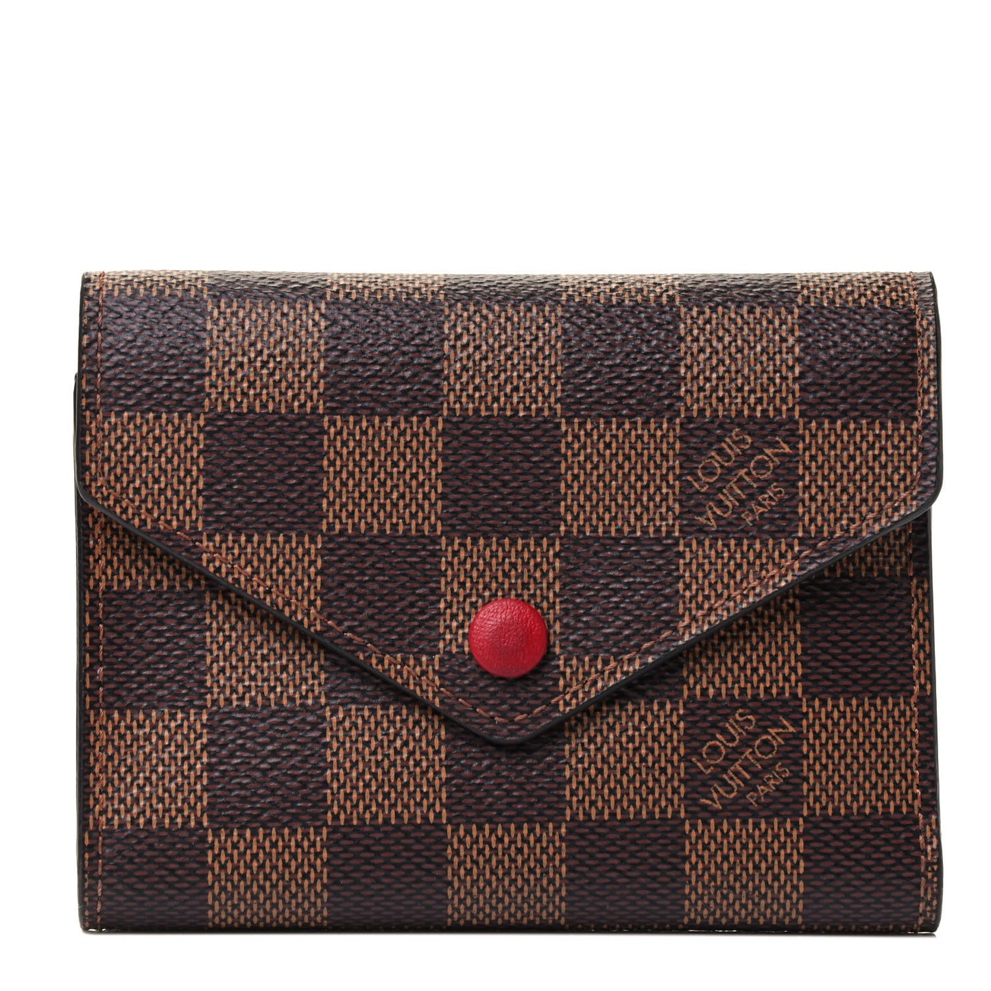 Damier Ebene Victorine Wallet Red