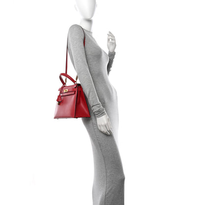 Hermes Courchevel Kelly Sellier 28 Rouge Vif 2 of 11