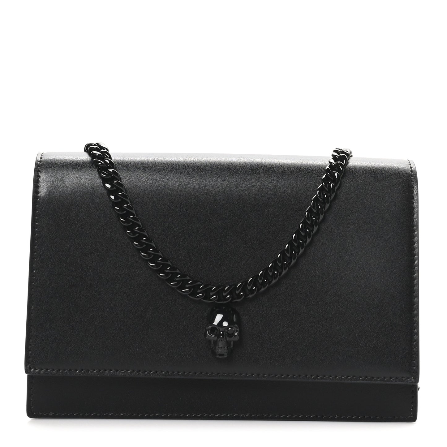 Calfskin Skull Small Crossbody Bag Black