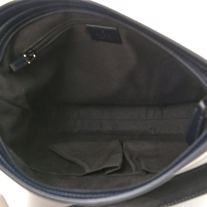 Gucci GG Supreme Monogram Web Flat Messenger Bag Navy 5 of 8