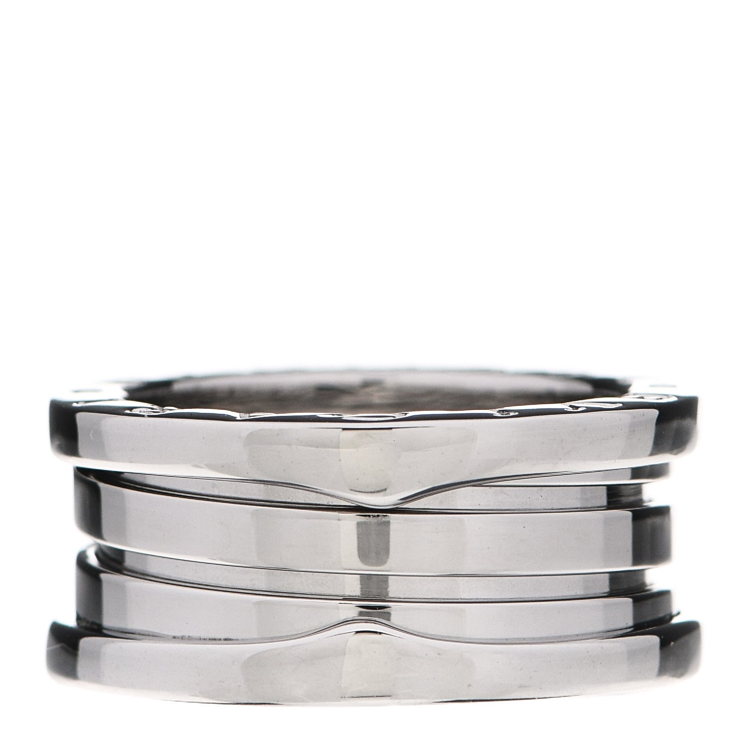 Bulgari 18K White Gold B.Zero1 Three-Band Ring 50 5.25 3 of 4