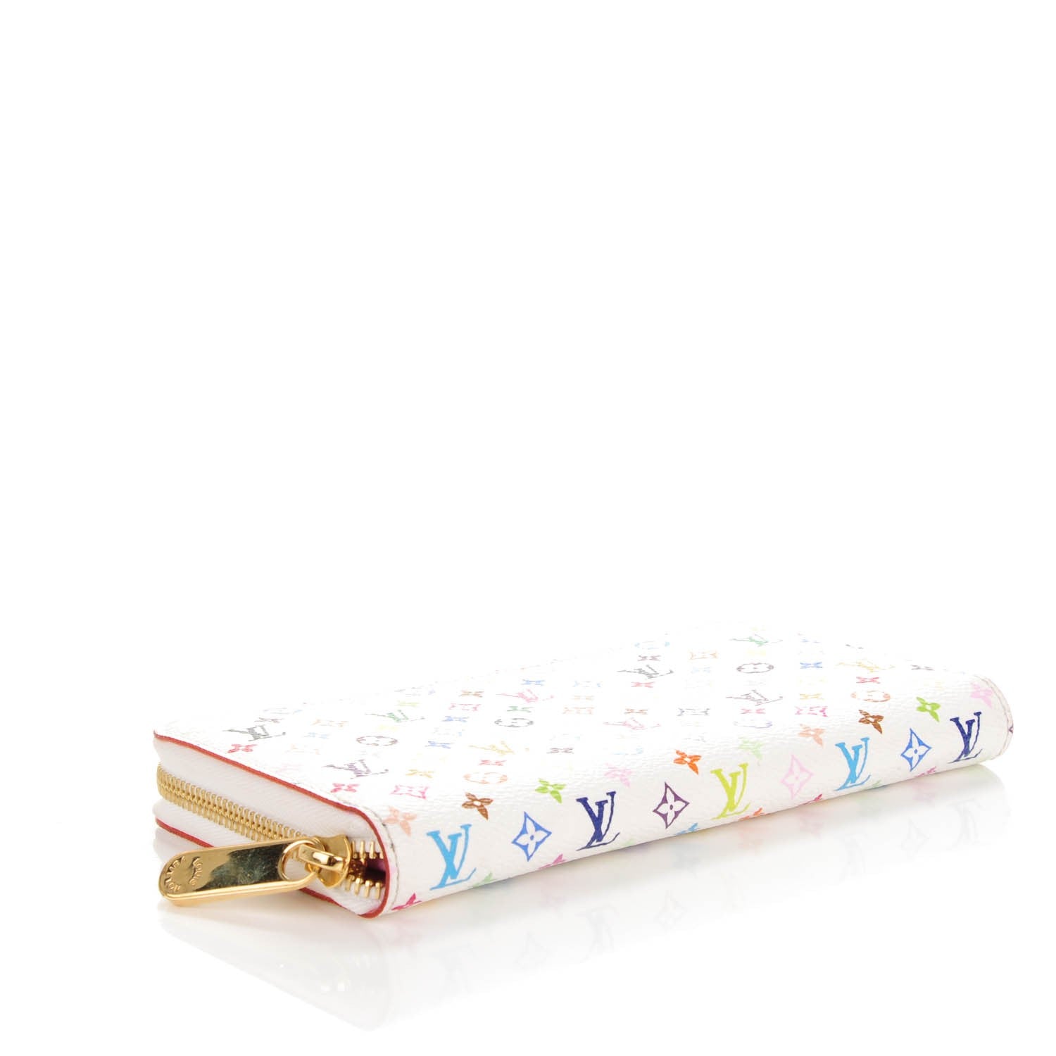 Louis Vuitton Monogram Multicolor Zippy Wallet White Litchi 4 of 7
