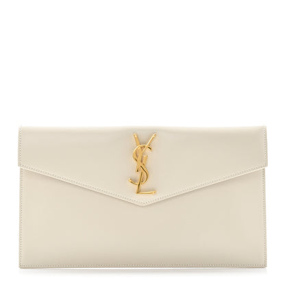 Saint Laurent Smooth Shiny Calfskin Uptown Pouch Crema Soft 1 of 8