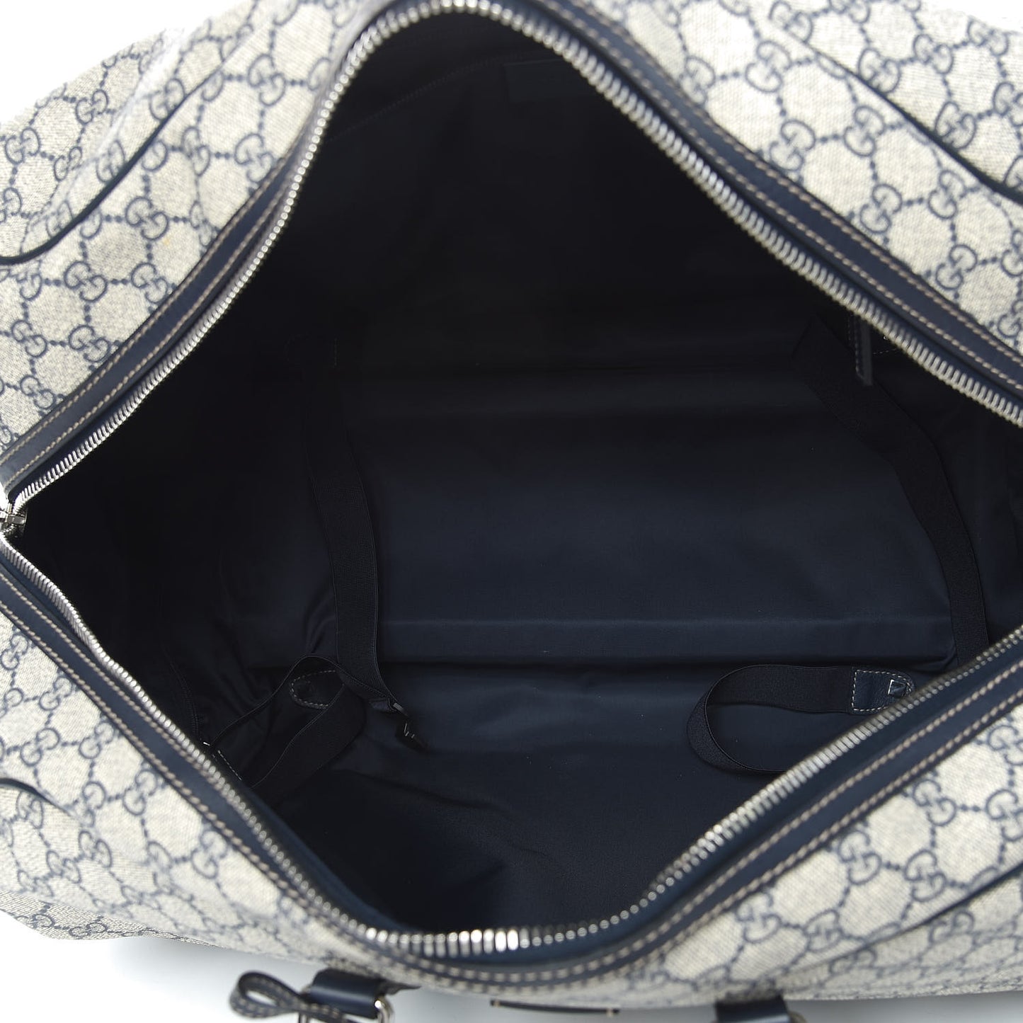 GG Plus Monogram Large Carry On Duffle Trolley Navy