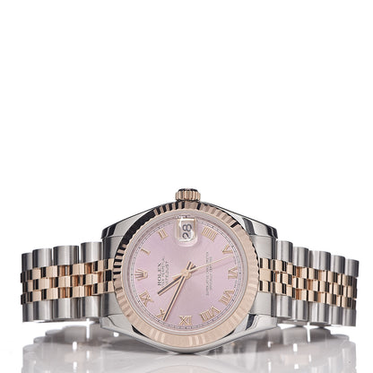 Rolex Stainless Steel 18K Everose Gold 31mm Oyster Perpetual Datejust Watch Pink Roman 178271 3 of 8