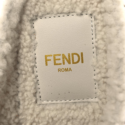 Fendi Suede Shearling Clogs 39.5 Caramel Latte 9 of 11