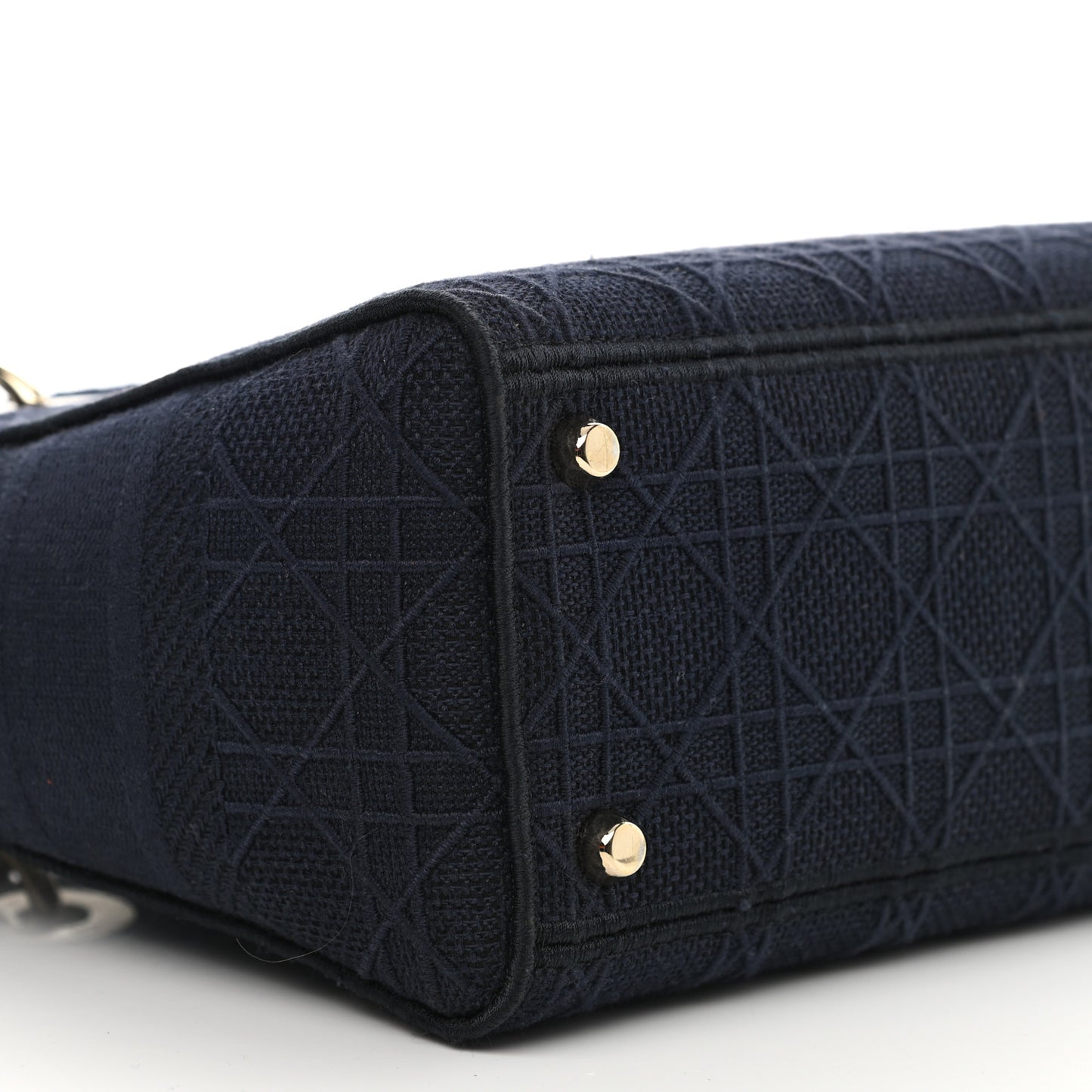 Canvas Embroidered Cannage Medium Lady D-Lite Navy