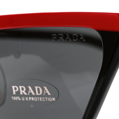 Prada Catwalk Sunglasses SPR 19U Black Red 7 of 8