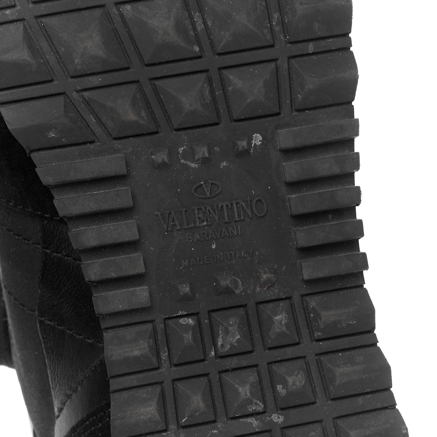 Valentino Garavani Nappa Suede Camouflage Womens Rockrunner Sneakers 39.5 Black 7 of 10