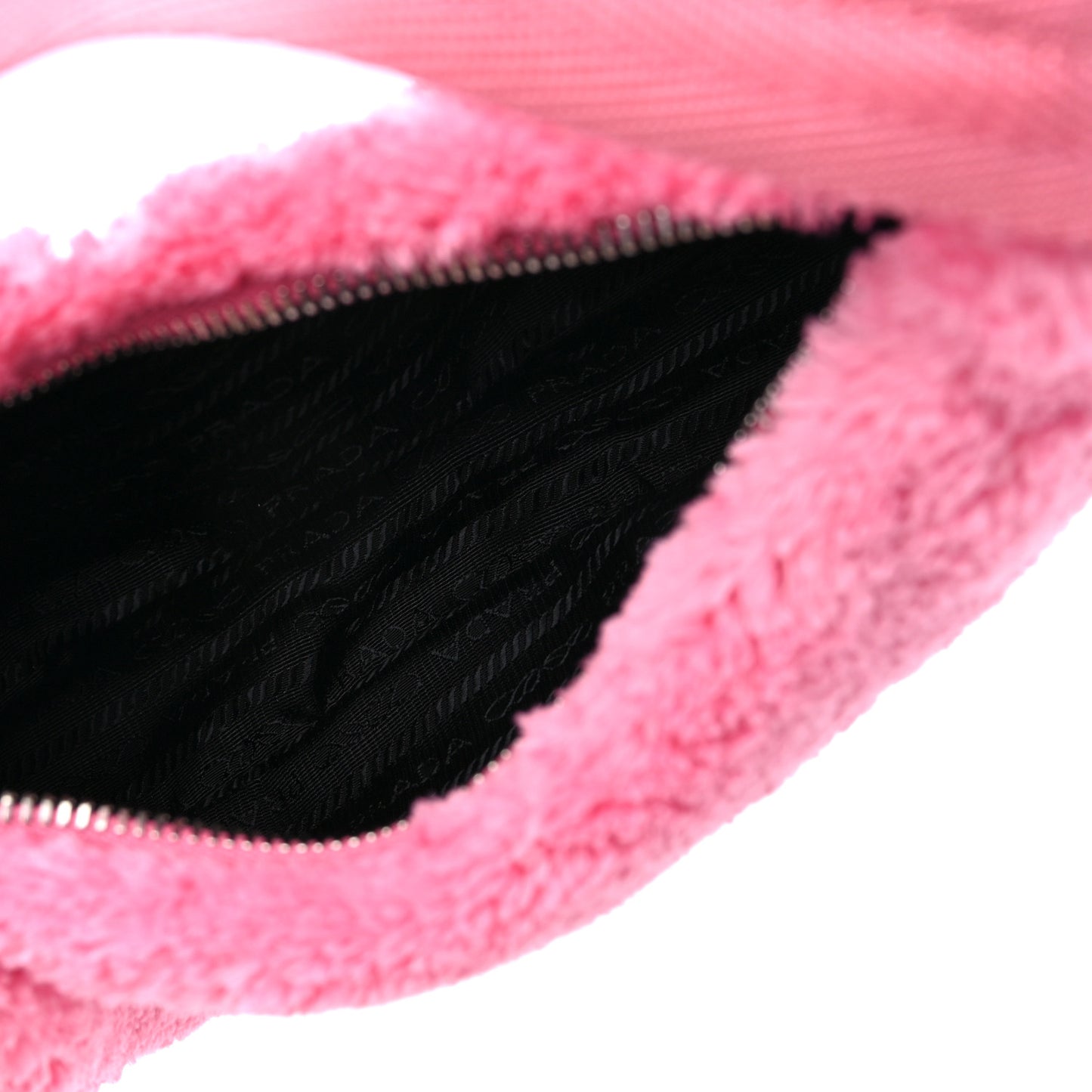Terry Cloth Mini Re-Edition 2000 Bag Petalo Black