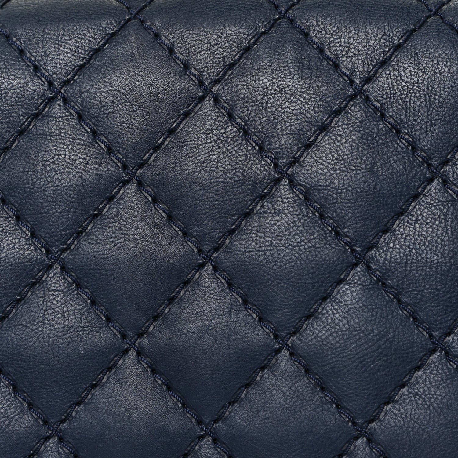 Chanel Calfskin Double Stitch Large Boy Flap Navy Blue 16 of 19