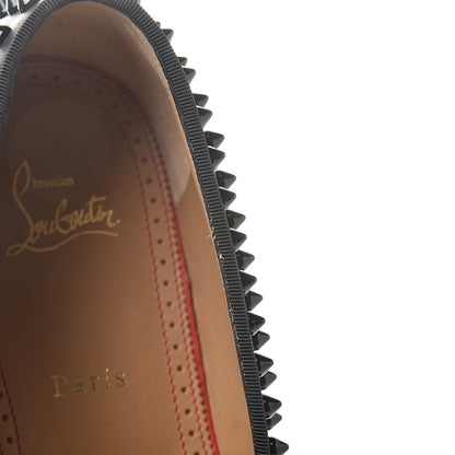 Christian Louboutin Calfskin Spikes Mens Dandelion Flat Loafer 44 Black 9 of 10