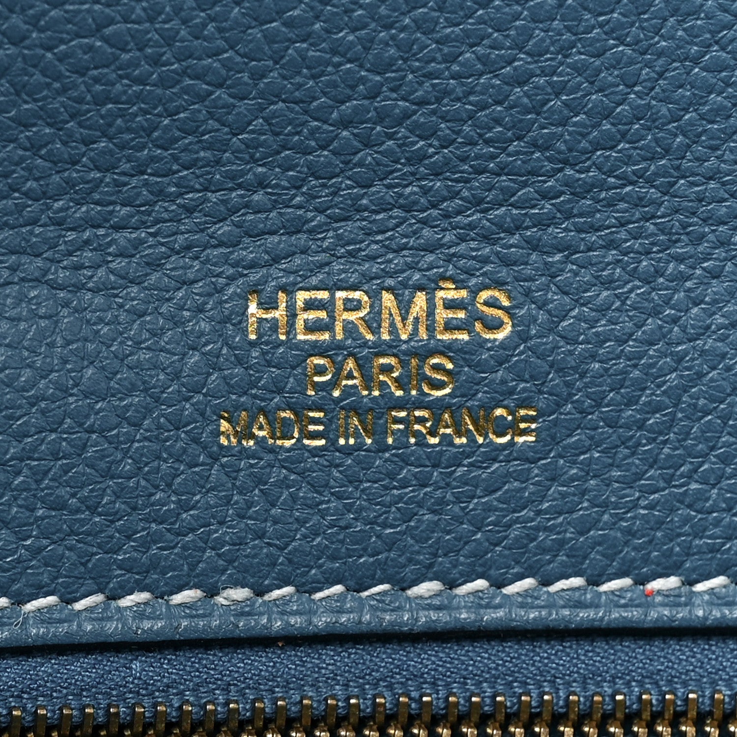 Hermes Veau Doblis Evergrain Grizzly Birkin 35 Bleu de Galice Ciel 6 of 13