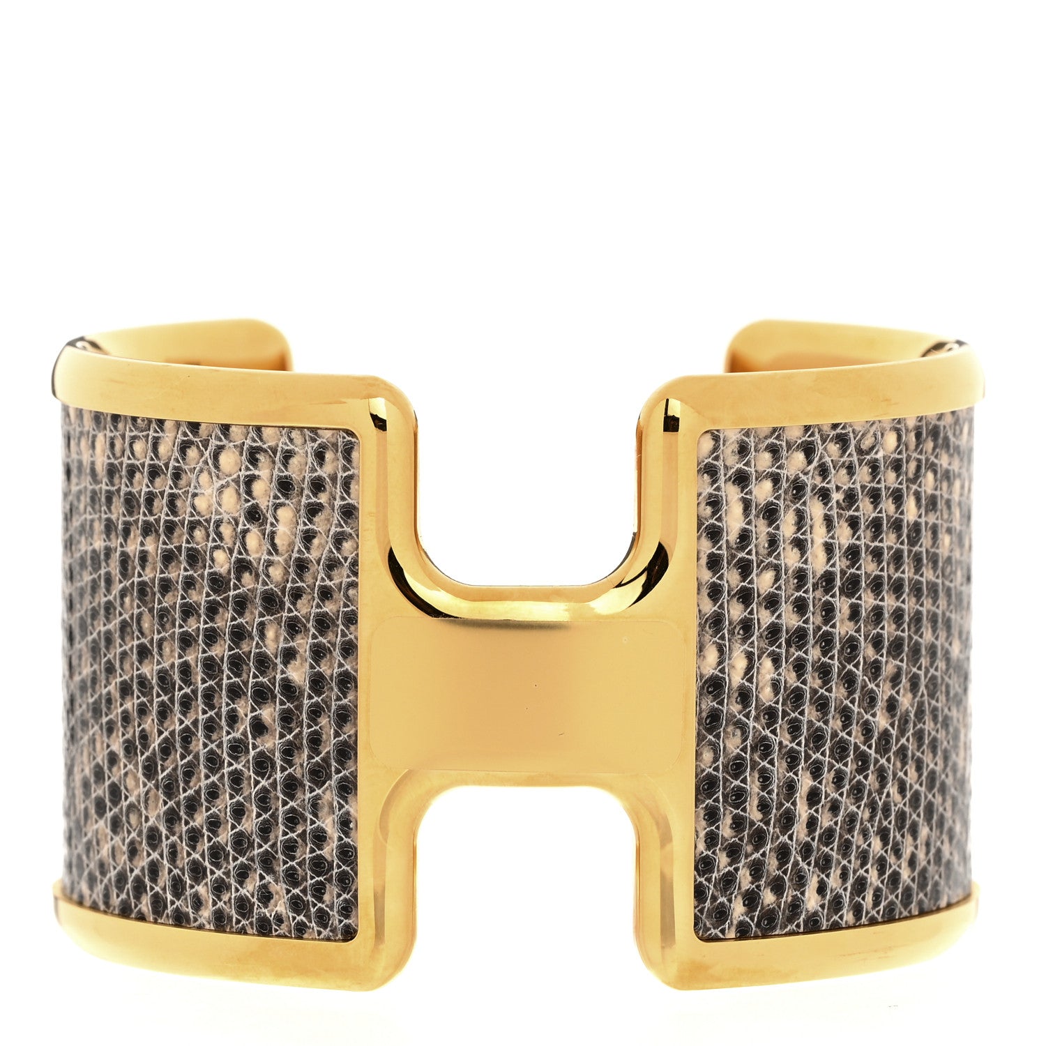 Hermes Lizard Olympe Cuff Bracelet Ombre 1 of 5