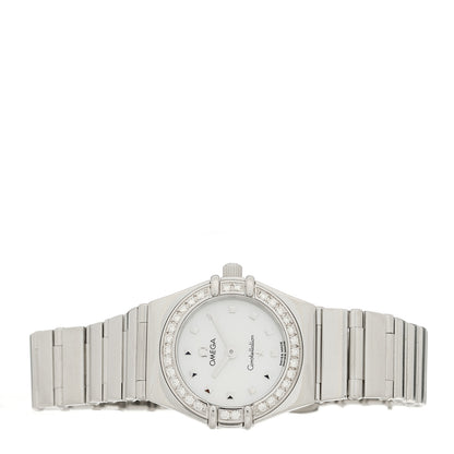 Omega Stainless Steel Diamond Bezel Mother of Pearl 22mm Constellation My Choice Quartz Watch 1465.71.00 2 of 4