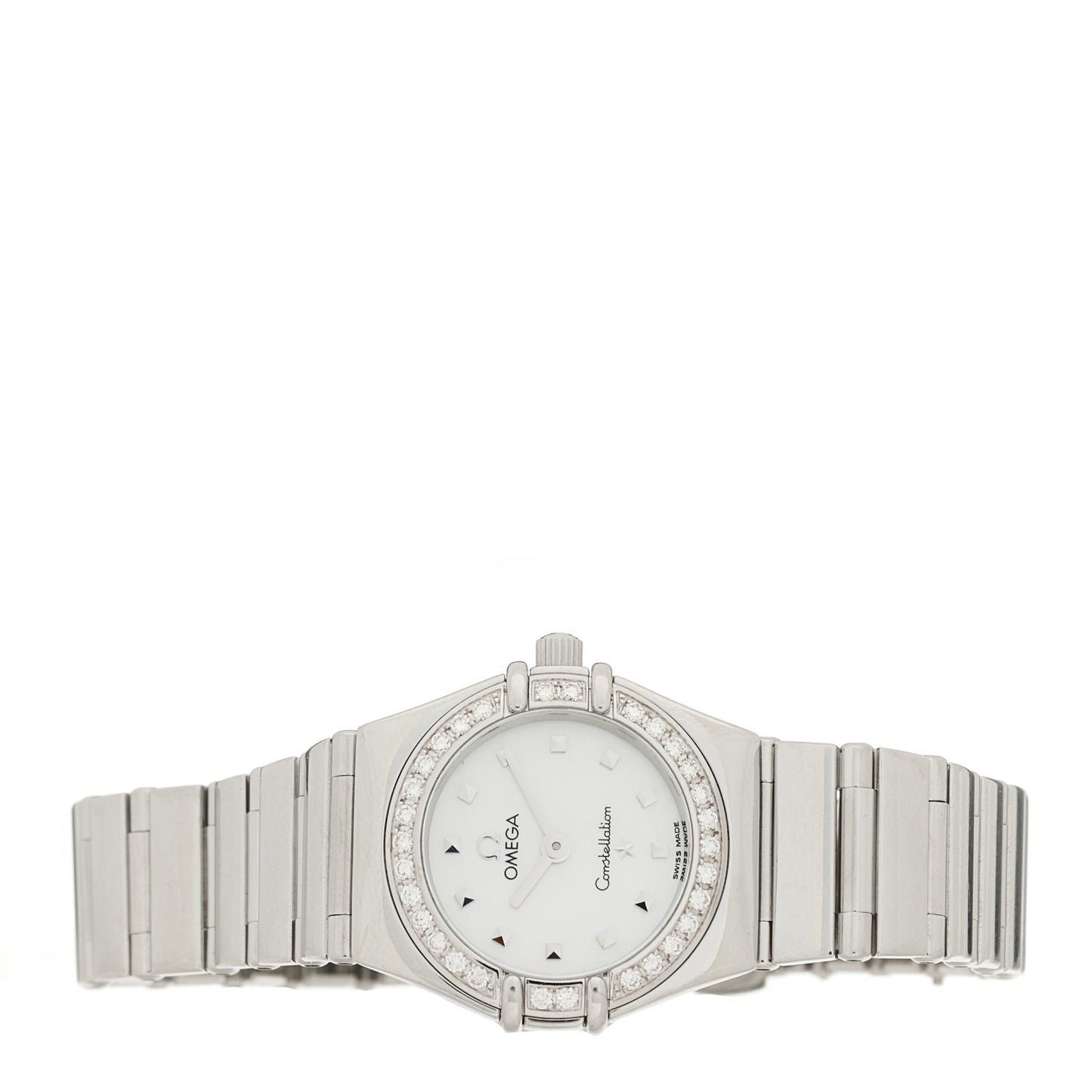 Stainless Steel Diamond Bezel Mother of Pearl 22mm Constellation My Choice Quartz Watch 1465.71.00