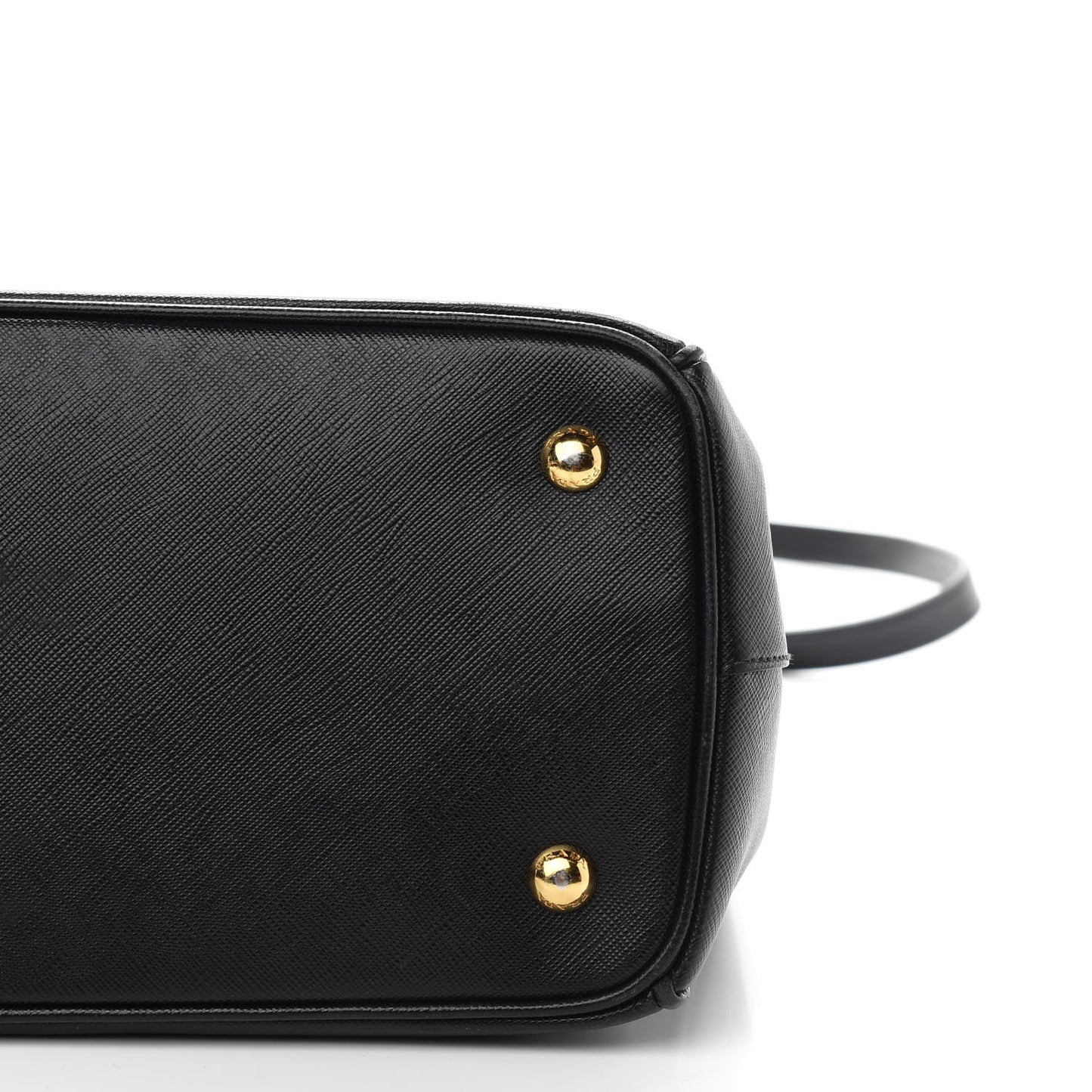 Saffiano Medium Galleria Double Zip Tote Black