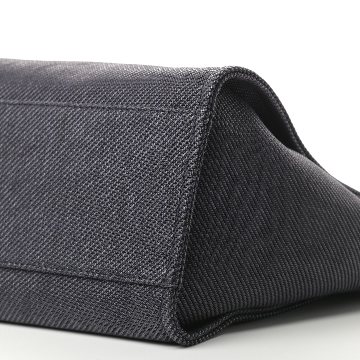 Mixed Fibers Calfskin Medium Deauville Tote Black