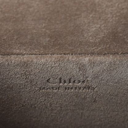 Chloe Calfskin Suede Paisley Patchwork Perforated Small Nile Bracelet Bag Motty Grey 7 of 8