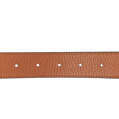 Louis Vuitton Taurillon Calfskin 30mm LV Initiales Reversible Belt 85 34 Black 3 of 5