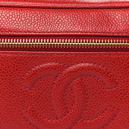 Chanel Caviar Vanity Cosmetic Case Red 9 of 11
