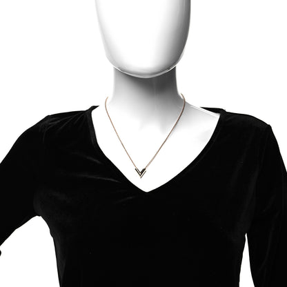 Louis Vuitton Essential V Necklace Rose Gold 2 of 6