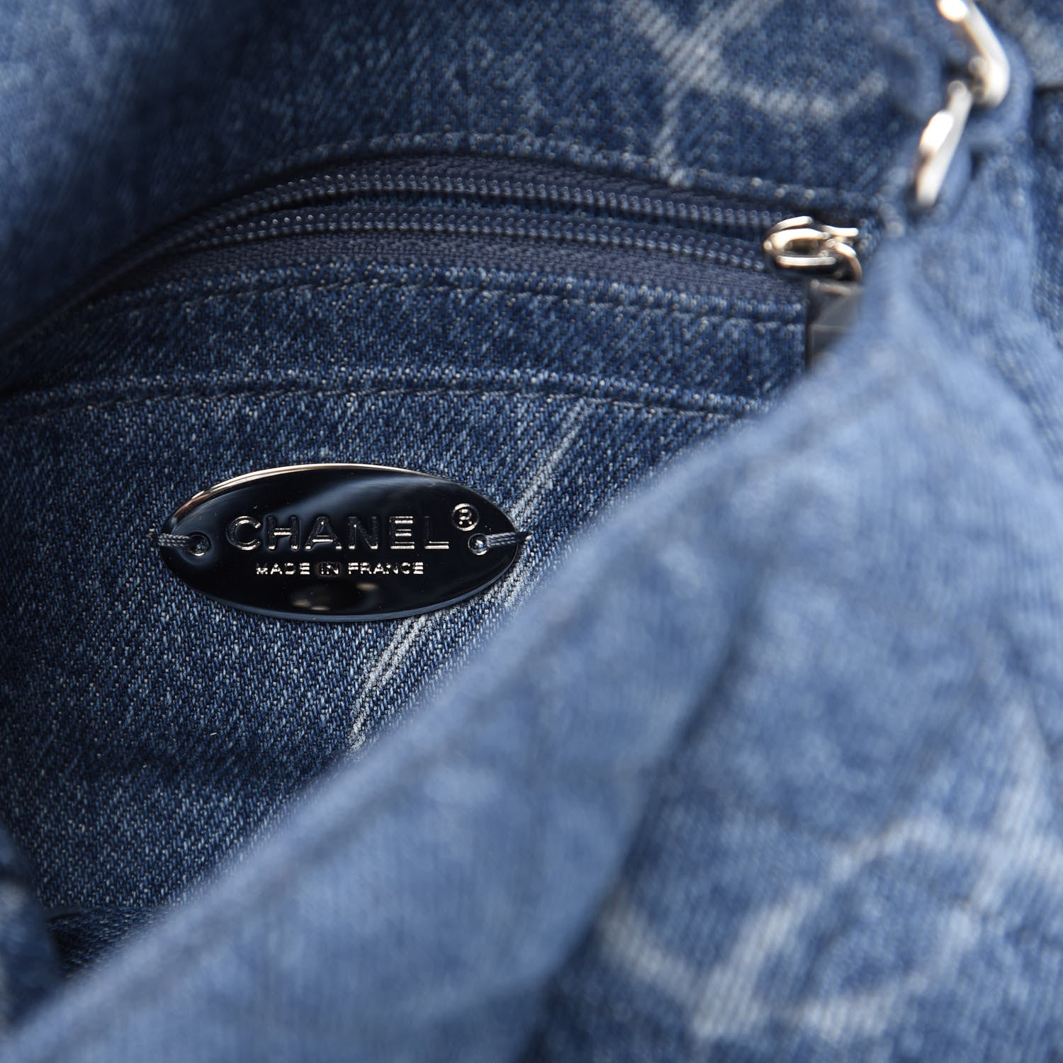 Chanel Denim CC Quilted Mini Square Flap Blue 6 of 11