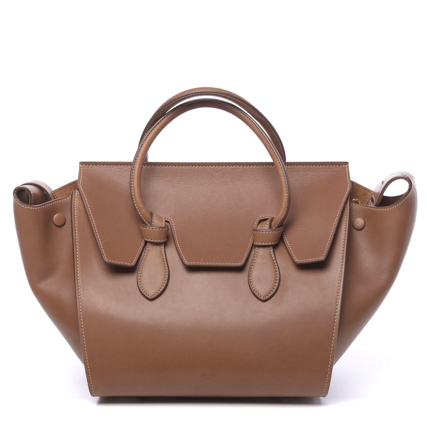 Natural Calfskin Mini Tie Knot Tote Tan