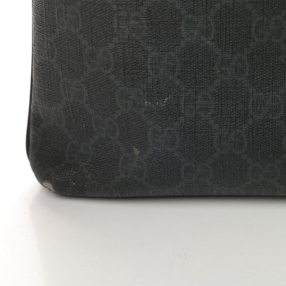 Gucci GG Supreme Monogram Crossbody Messenger Bag Black Grey 18 of 20