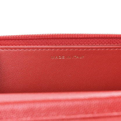 Chanel Caviar Quilted Wallet on Chain WOC Red 6 of 11