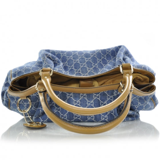 Gucci Denim Monogram Large Sukey Tote 6 of 10