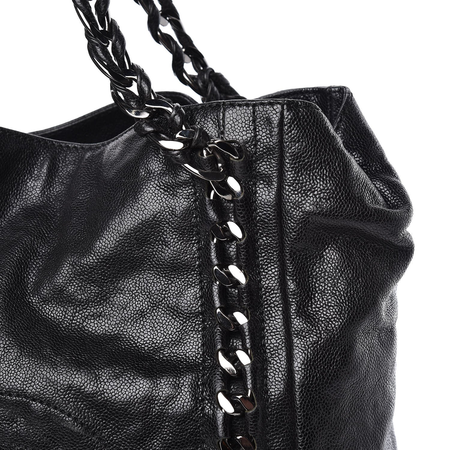Chanel Glazed Calfskin Large Modern Chain Tote Black 17 of 27