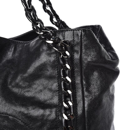 Chanel Glazed Calfskin Large Modern Chain Tote Black 17 of 27