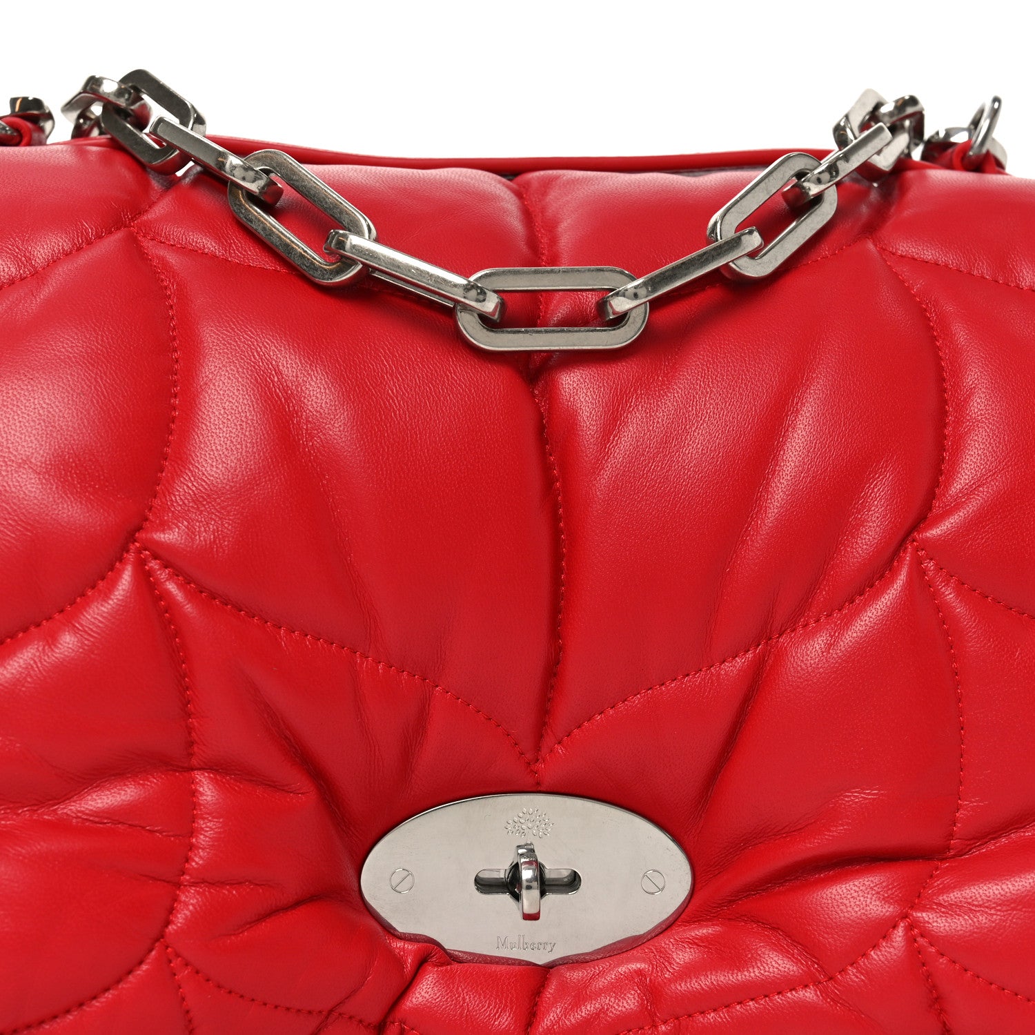 Mulberry Nappa Pillow Quilted Softie Bag Lancaster Red 7 of 9