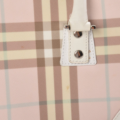 Burberry Candy Check Barrel Satchel Pink White 10 of 14