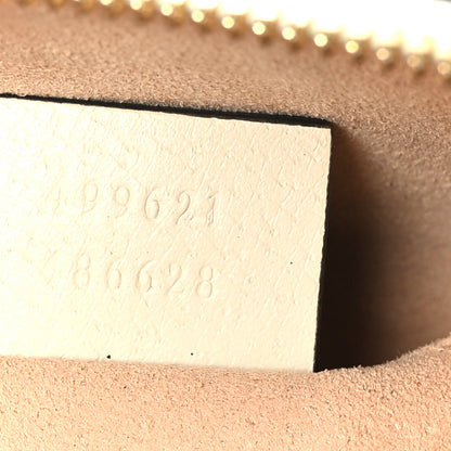 Gucci GG Supreme Monogram Textured Dollar Calfskin Web Small Ophidia Dome Shoulder Bag Beige Ebony Mystic White 7 of 9