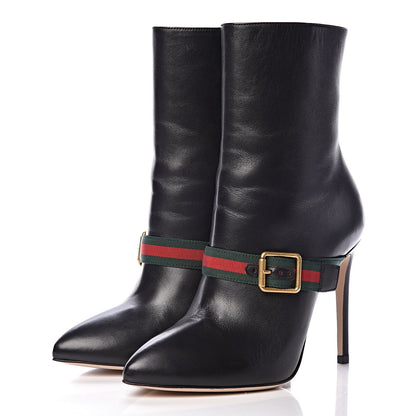Gucci Nappa Sylvie Ankle Boots 36 Black 3 of 9