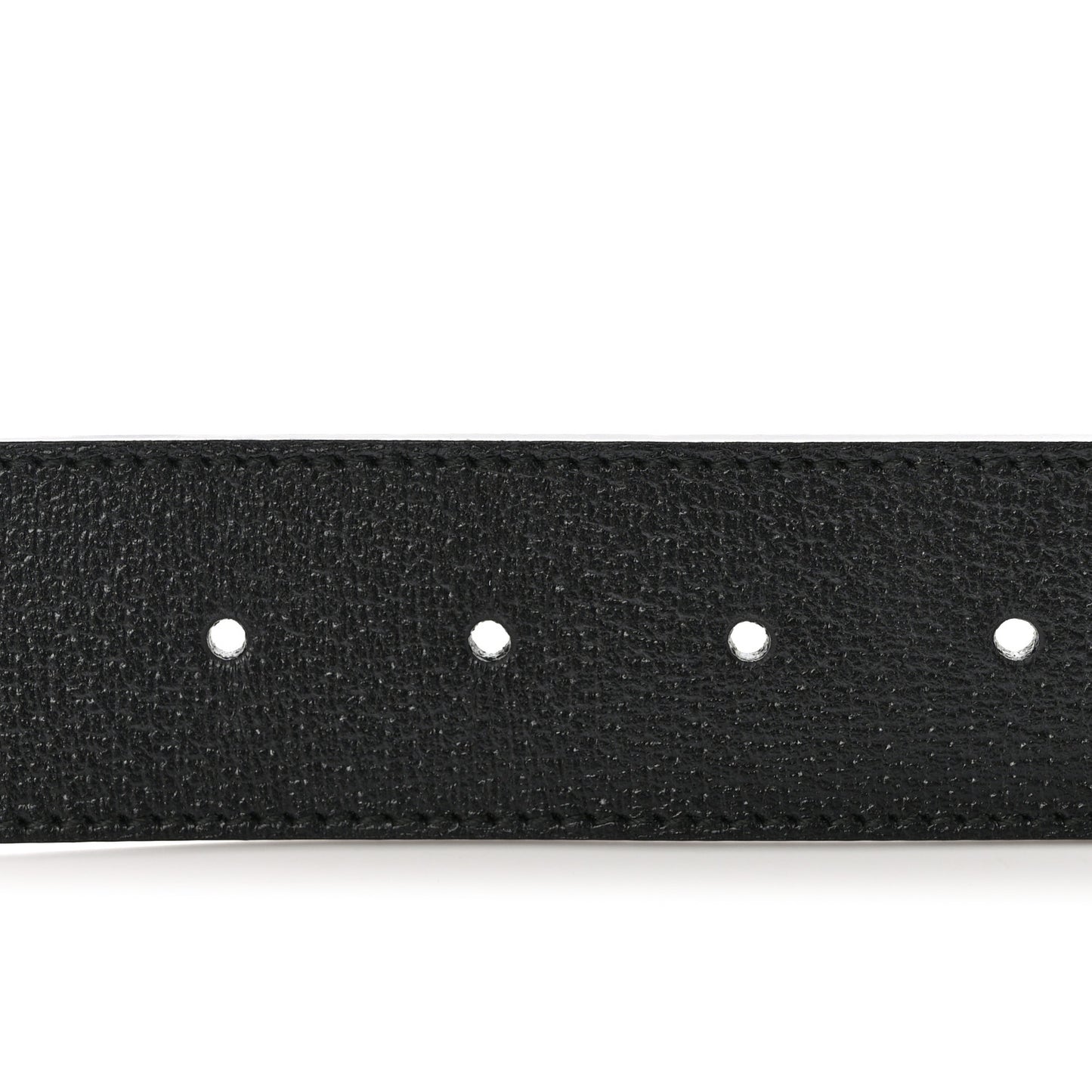 Textured Dollar Calfskin Nickel Double G 40mm Belt 105 42 Black