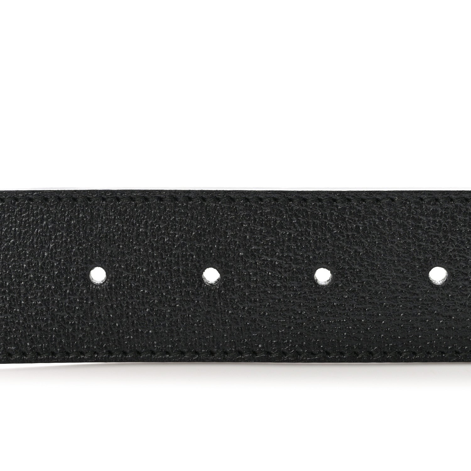 Gucci Textured Dollar Calfskin Nickel Double G 40mm Belt 105 42 Black 4 of 8