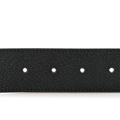 Gucci Textured Dollar Calfskin Nickel Double G 40mm Belt 105 42 Black 4 of 8