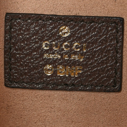 Gucci X BNF GG Supreme Monogram Textured Dollar Calfskin Bananya Print Heart Coin Purse Beige Ebony Multicolor New Acero 6 of 8