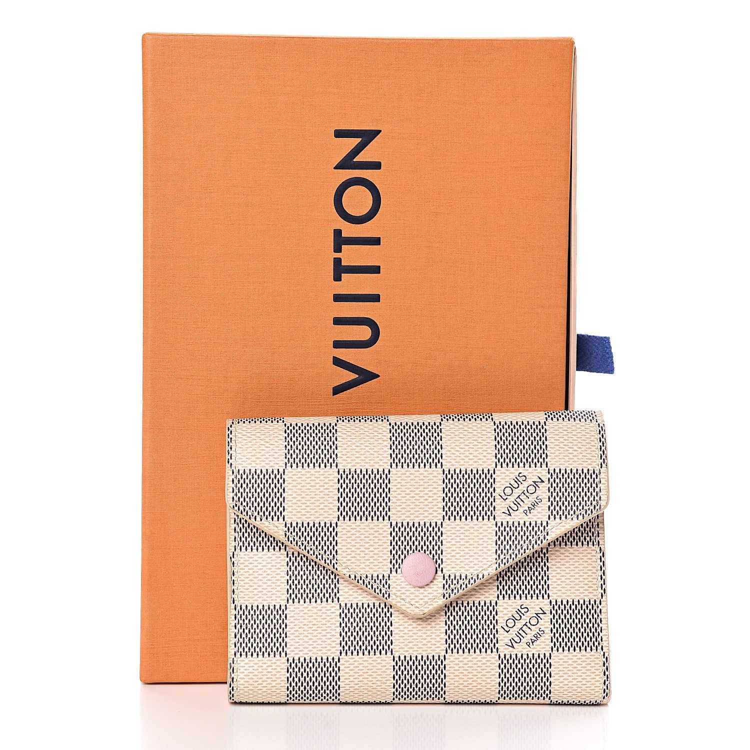 Louis Vuitton Damier Azur Victorine Wallet Rose Ballerine 7 of 7