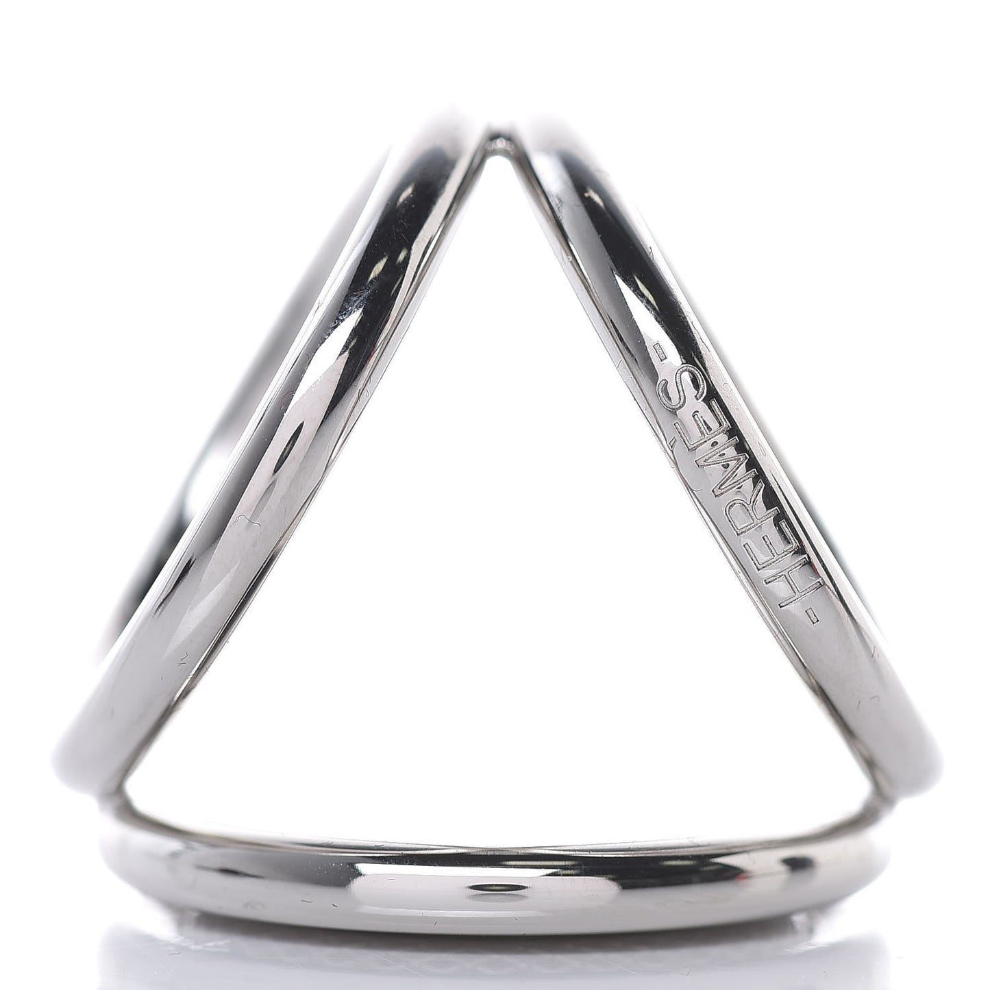 Palladium Trio Rosace Gravee Scarf Ring